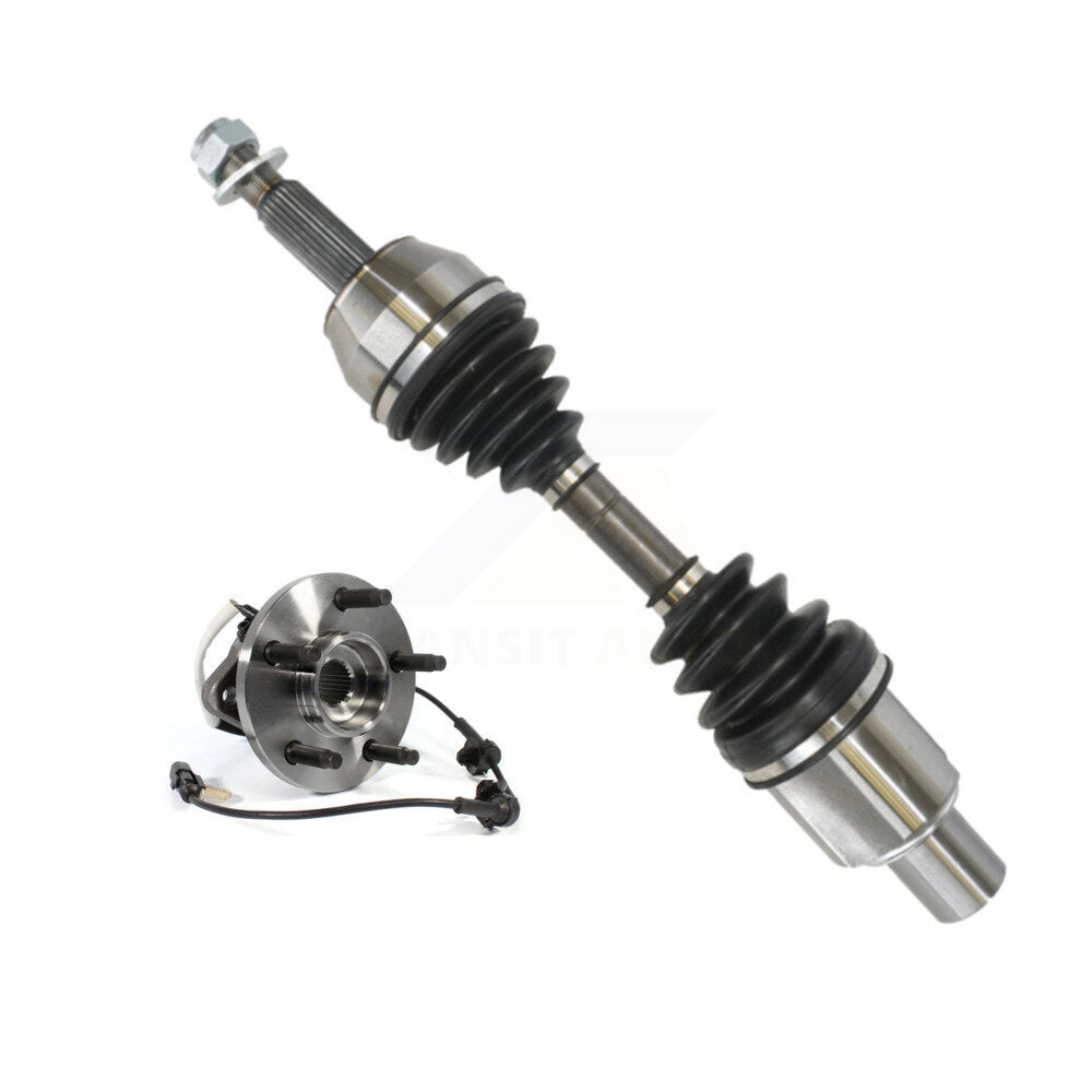 Kugel Front Right (Passenger Side) CV Axle Drive Shaft And Complete Wheel Hub Bearing Assembly Kit For Ford Ranger Mazda B4000 Square Connector 4WD KN7-101305