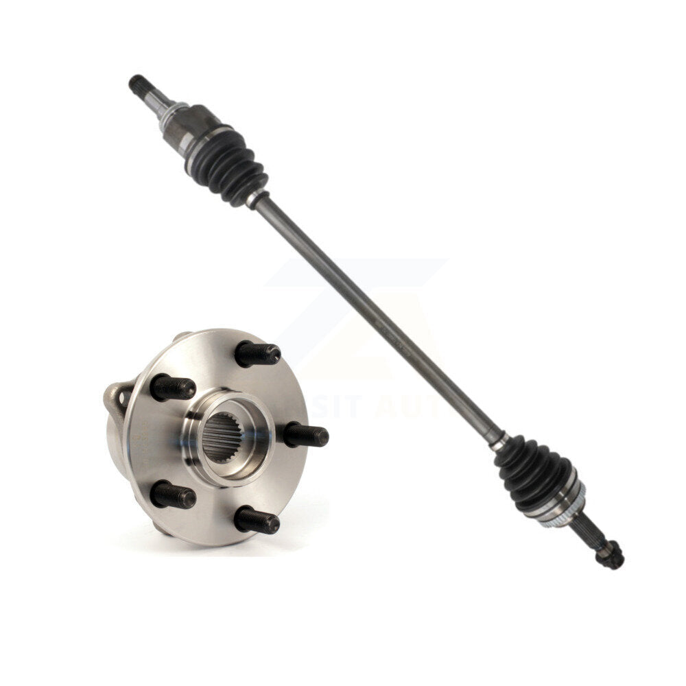 Kugel Front Right (Passenger Side) CV Axle Drive Shaft And Complete Wheel Hub Bearing Assembly Kit For 2004-2009 Toyota Prius KN7-101309