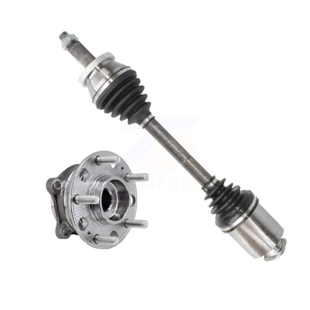 Kugel Front Right (Passenger Side) CV Axle Drive Shaft And Complete Wheel Hub Bearing Assembly Kit For 2019 Hyundai Santa Fe 3.3L with Naturally Aspirated KN7-101314