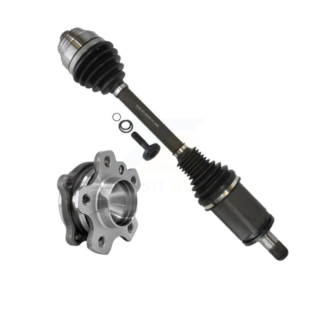 Kugel Front Left (Driver Side) CV Axle Drive Shaft And Complete Wheel Hub Bearing Assembly Kit For BMW X3 530i 540i KN7-101315