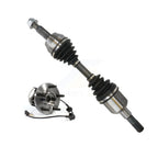 Kugel Front Left (Driver Side) CV Axle Drive Shaft And Complete Wheel Hub Bearing Assembly Kit For Ford Ranger Mazda B4000 Square Connector 4WD KN7-101317