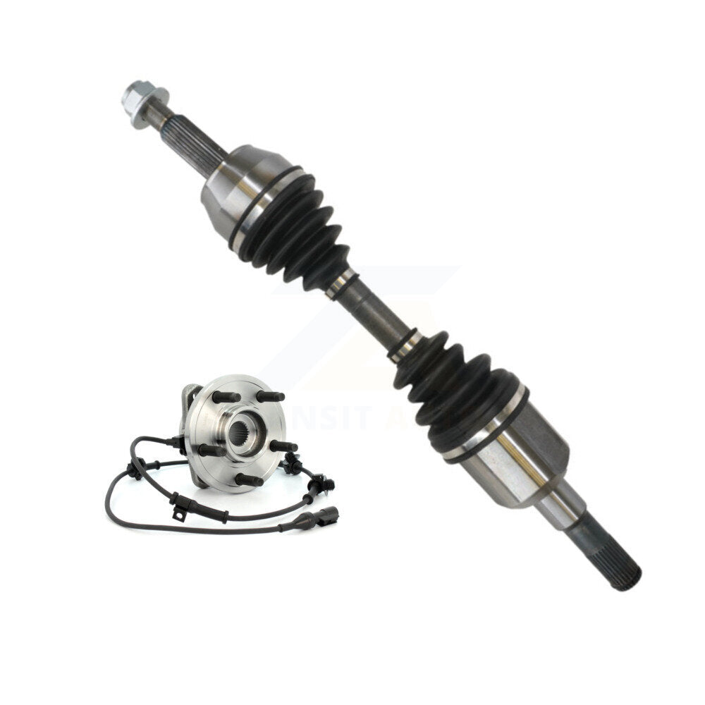 Kugel Front Left (Driver Side) CV Axle Drive Shaft And Complete Wheel Hub Bearing Assembly Kit For Ford Ranger Explorer