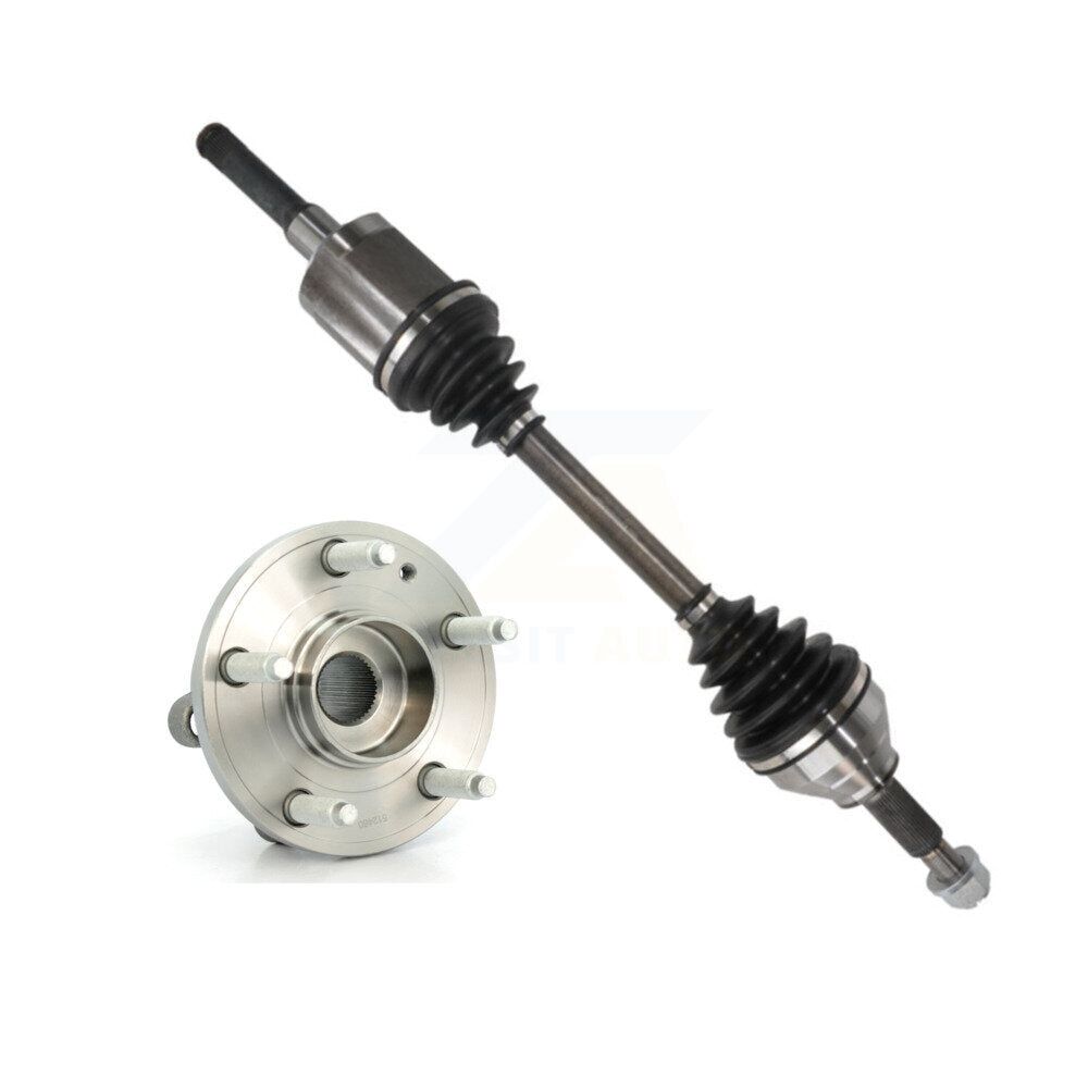 Kugel Front Left (Driver Side) CV Axle Drive Shaft And Complete Wheel Hub Bearing Assembly Kit For Ford Explorer KN7-101319