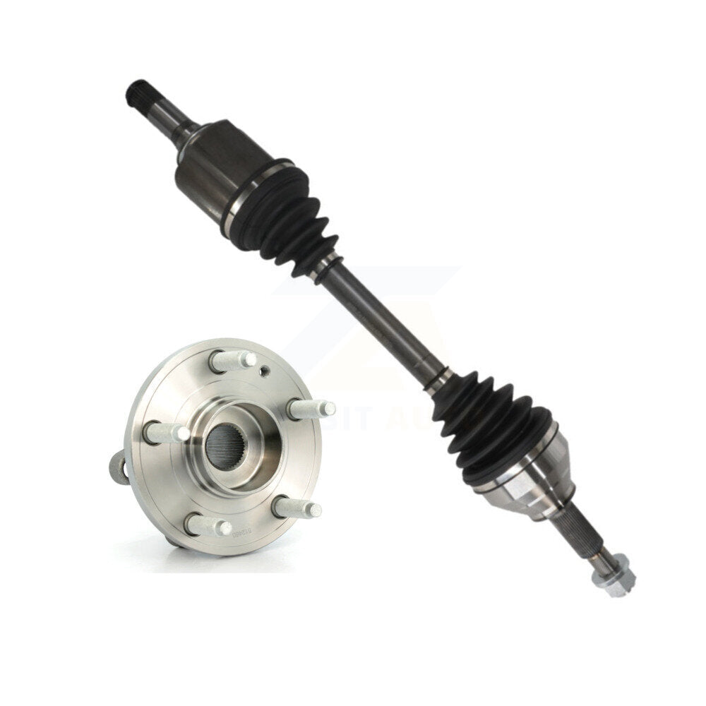 Kugel Front Left (Driver Side) CV Axle Drive Shaft And Complete Wheel Hub Bearing Assembly Kit For Ford Explorer Police Interceptor Utility KN7-101320