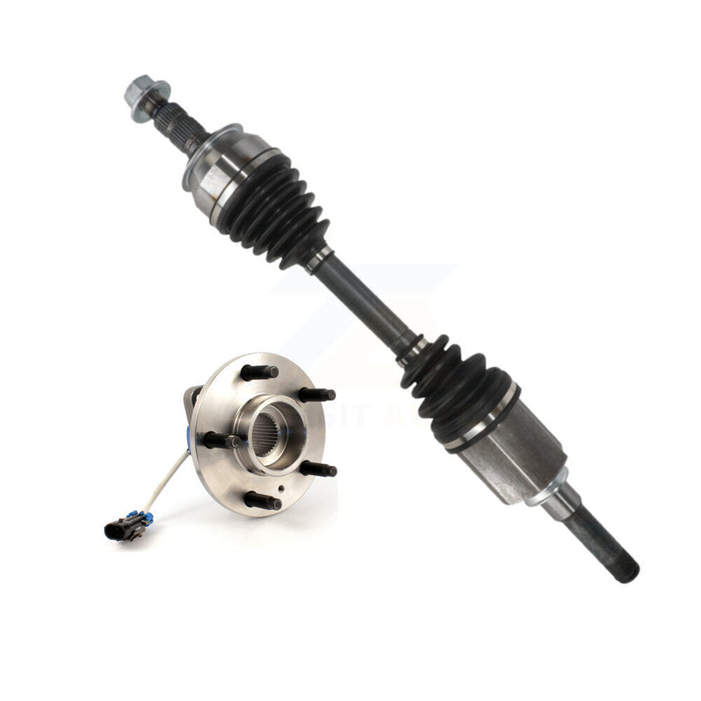 Kugel Front Left (Driver Side) CV Axle Drive Shaft And Complete Wheel Hub Bearing Assembly Kit For 2010 Buick Allure Automatic transmission Opt. MH7 Trans KN7-101324