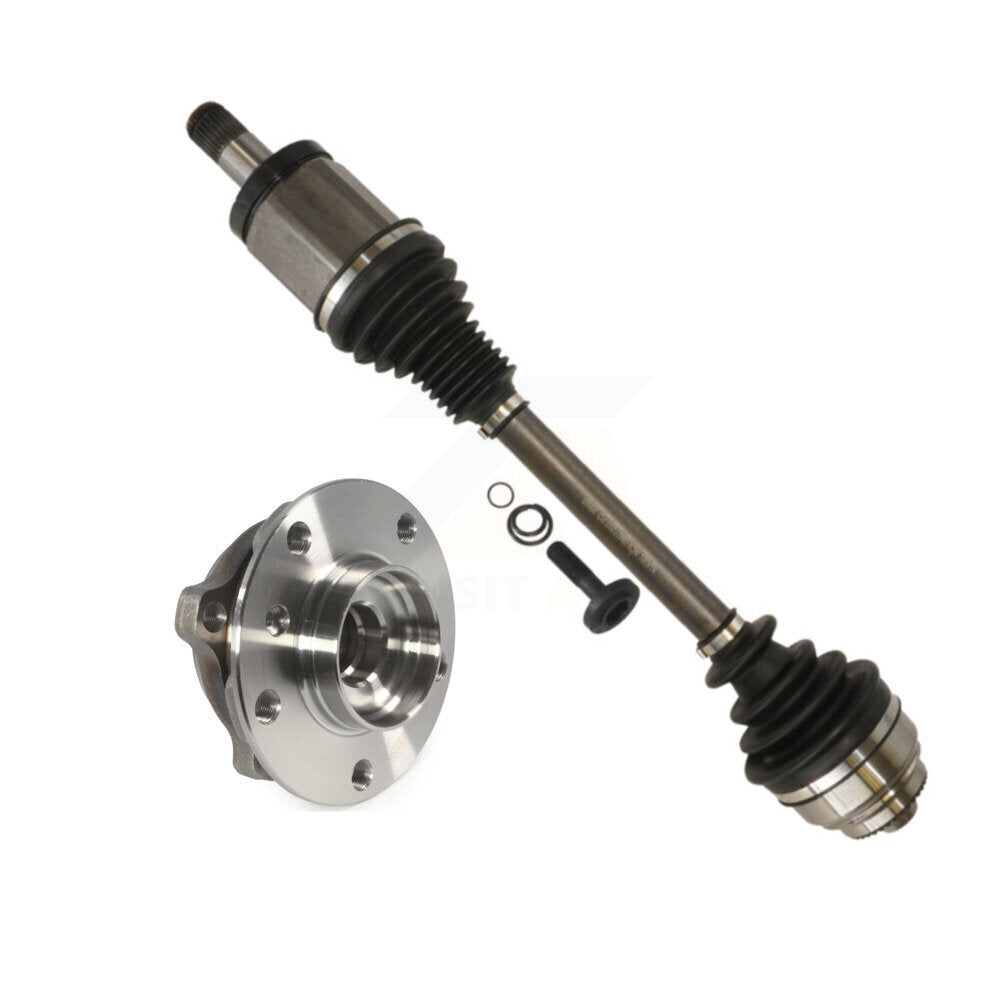 Kugel Front Left (Driver Side) CV Axle Drive Shaft And Complete Wheel Hub Bearing Assembly Kit For BMW X3 X4 KN7-101328