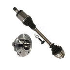 Kugel Front Left (Driver Side) CV Axle Drive Shaft And Complete Wheel Hub Bearing Assembly Kit For 2015-2017 BMW X3 RWD With Electronic Suspension KN7-101329