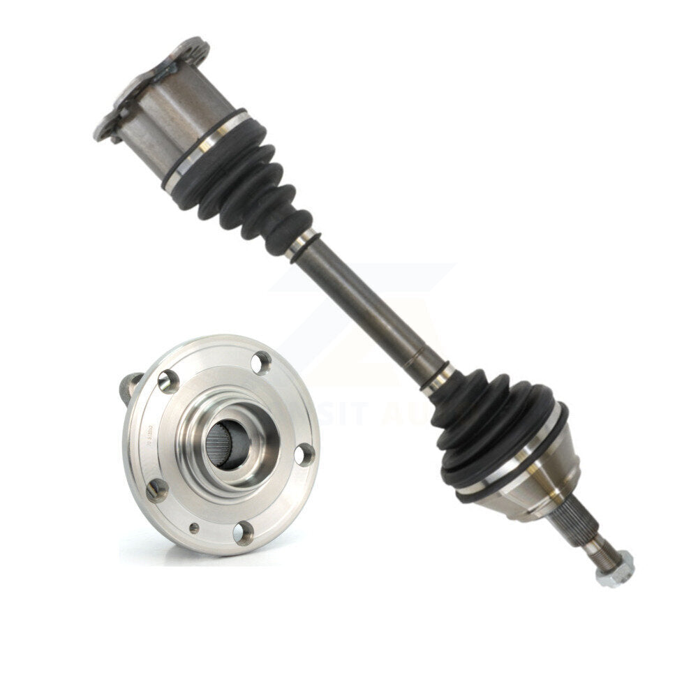 Kugel Front Left (Driver Side) CV Axle Drive Shaft And Complete Wheel Hub Bearing Assembly Kit For Volkswagen Jetta KN7-101335