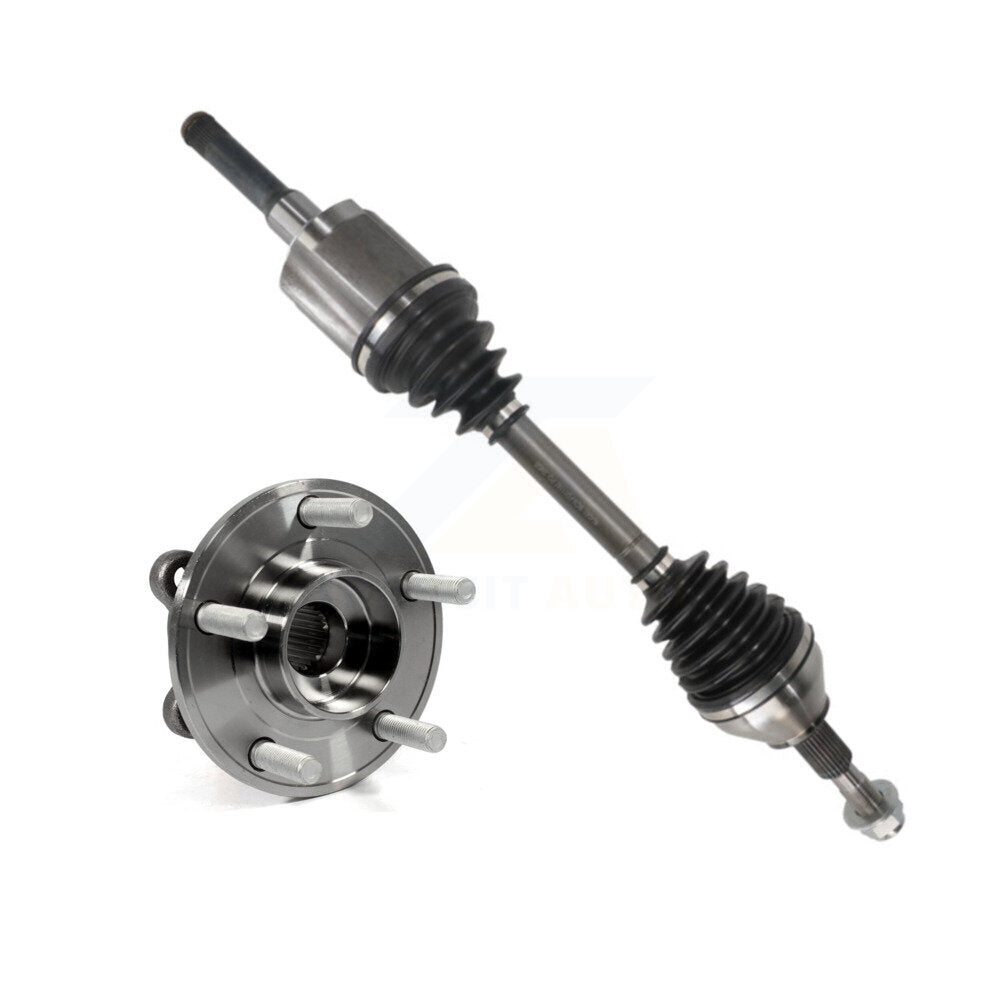 Kugel Front Left (Driver Side) CV Axle Drive Shaft And Complete Wheel Hub Bearing Assembly Kit For Ford Fusion Lincoln MKZ KN7-101340