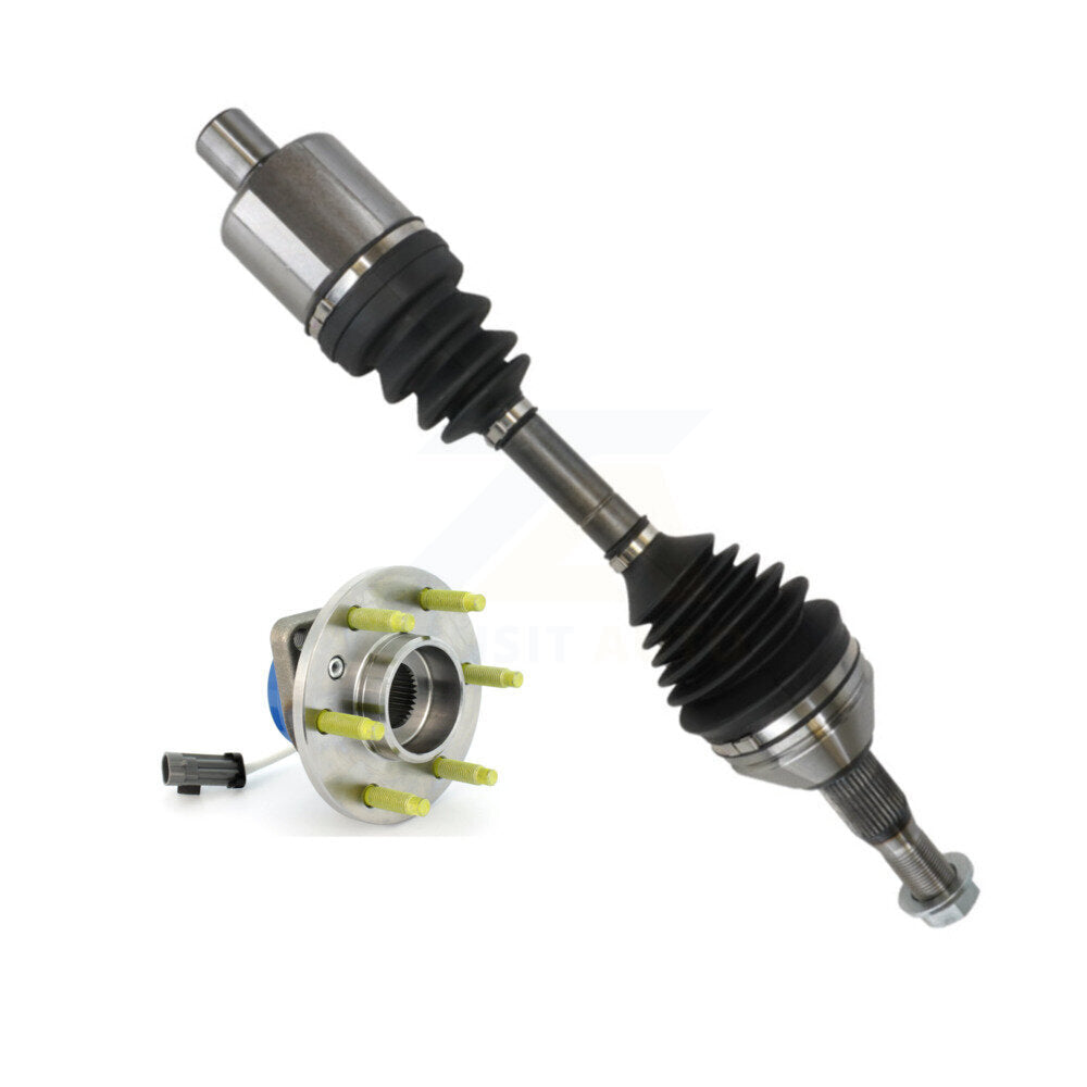Kugel Front Left (Driver Side) CV Axle Drive Shaft And Complete Wheel Hub Bearing Assembly Kit For Pontiac Montana