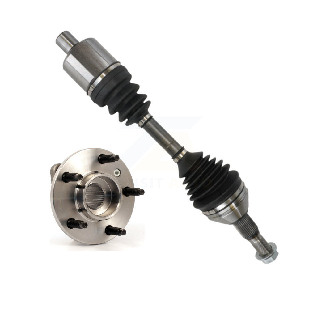 Kugel Front Left (Driver Side) CV Axle Drive Shaft And Complete Wheel Hub Bearing Assembly Kit For Buick Rendezvous Pontiac Aztek KN7-101345