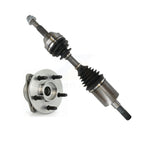 Kugel Front Left (Driver Side) CV Axle Drive Shaft And Complete Wheel Hub Bearing Assembly Kit For 2002-2005 Jeep Liberty 4WD with 3.7L Non-ABS KN7-101347
