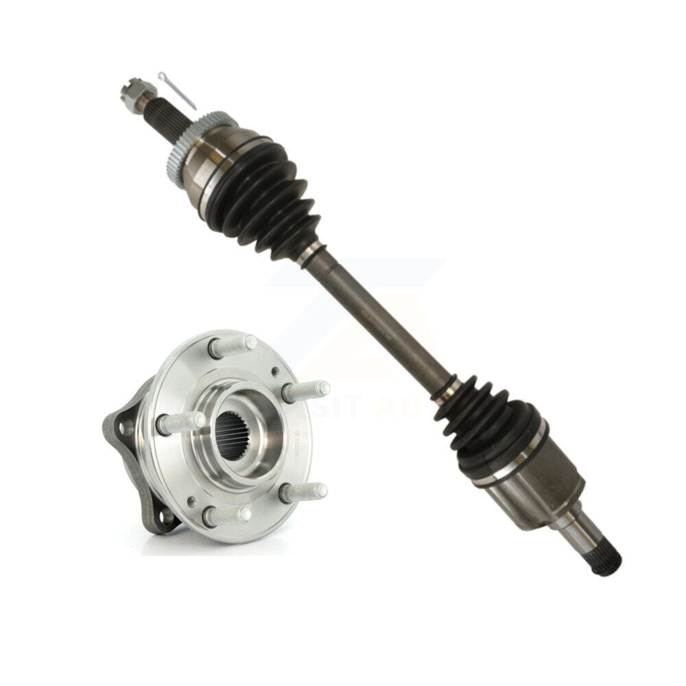 Kugel Front Left (Driver Side) CV Axle Drive Shaft And Complete Wheel Hub Bearing Assembly Kit For 2007-2009 Hyundai Santa Fe FWD AWD with 3.3L KN7-101348