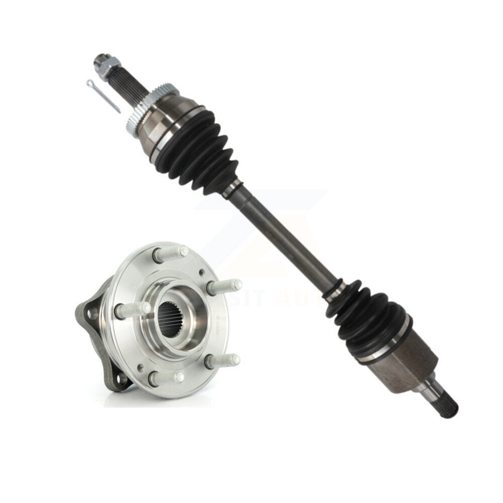 Kugel Front Left (Driver Side) CV Axle Drive Shaft And Complete Wheel Hub Bearing Assembly Kit For Hyundai Santa Fe KN7-101349