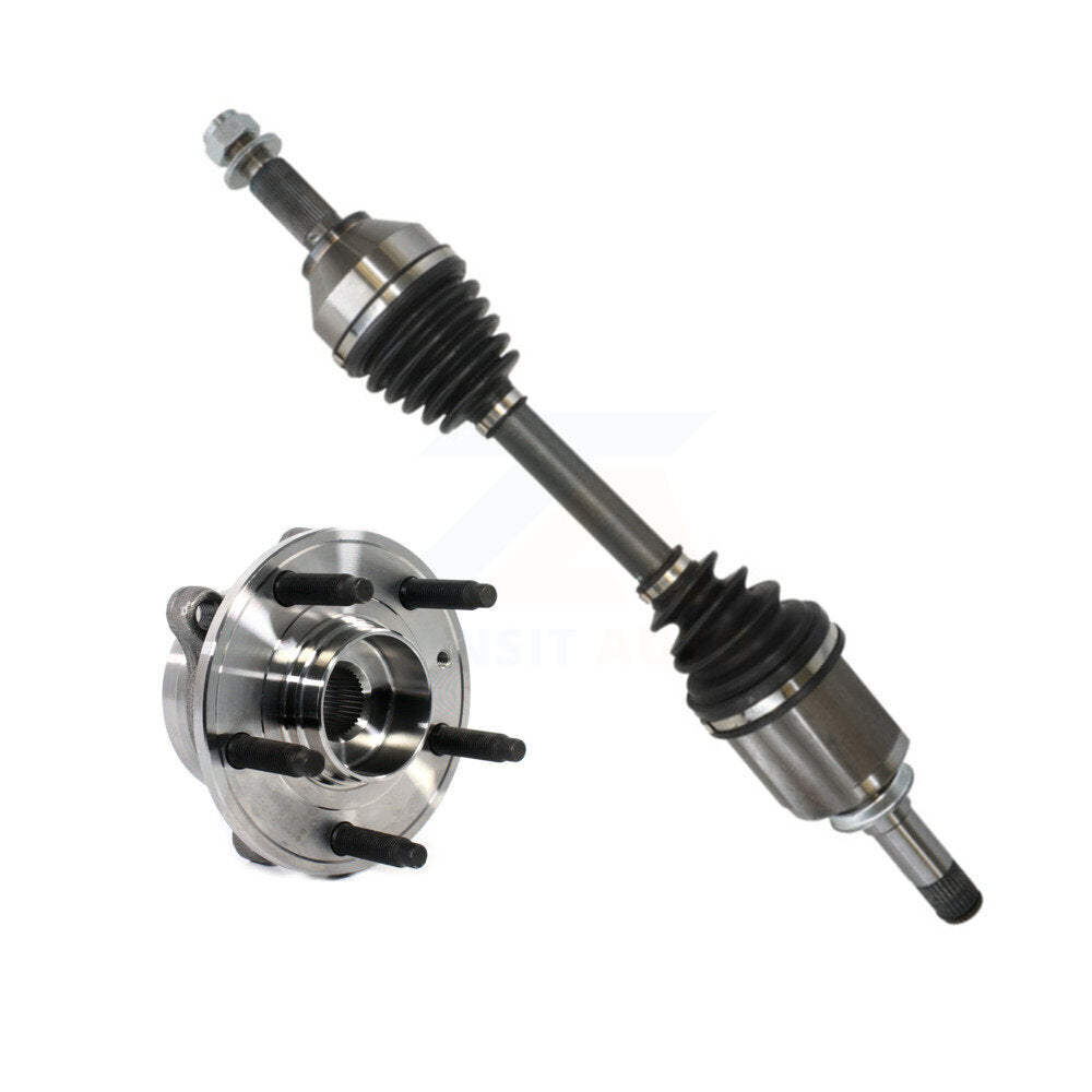 Kugel Front Left (Driver Side) CV Axle Drive Shaft And Complete Wheel Hub Bearing Assembly Kit For Ford Taurus Police Interceptor Sedan KN7-101350