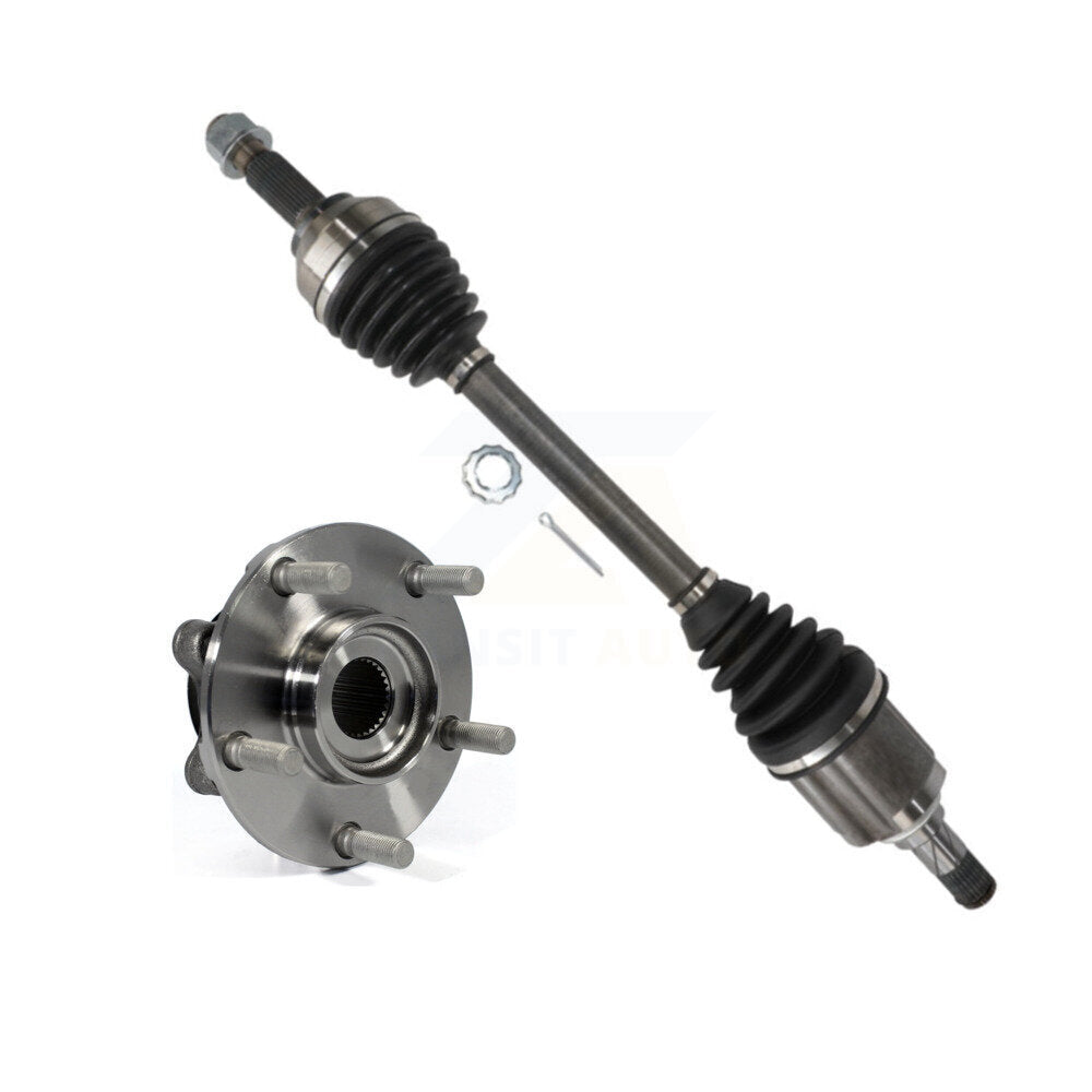 Kugel Front Left (Driver Side) CV Axle Drive Shaft And Complete Wheel Hub Bearing Assembly Kit For 2011-2017 Nissan Juke Automatic CVT transmission KN7-101362