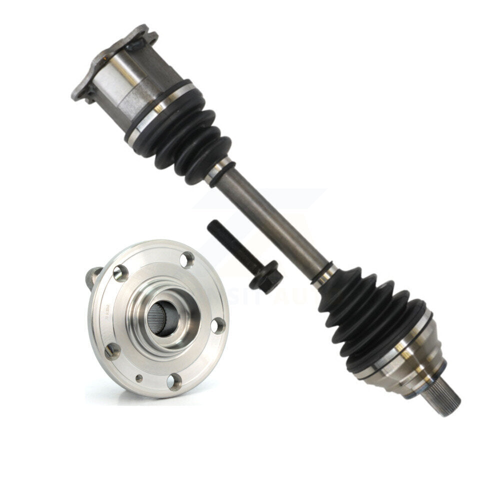 Kugel Front Left (Driver Side) CV Axle Drive Shaft And Complete Wheel Hub Bearing Assembly Kit For Volkswagen Jetta Passat Beetle KN7-101363