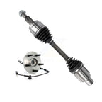 Kugel Front Left (Driver Side) CV Axle Drive Shaft And Complete Wheel Hub Bearing Assembly Kit For 2002-2005 Dodge Ram 1500 4WD with 4-Wheel ABS KN7-101367
