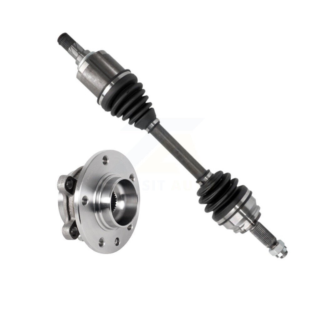 Kugel Front Left (Driver Side) CV Axle Drive Shaft And Complete Wheel Hub Bearing Assembly Kit For Jeep Compass Primary Design KN7-101370