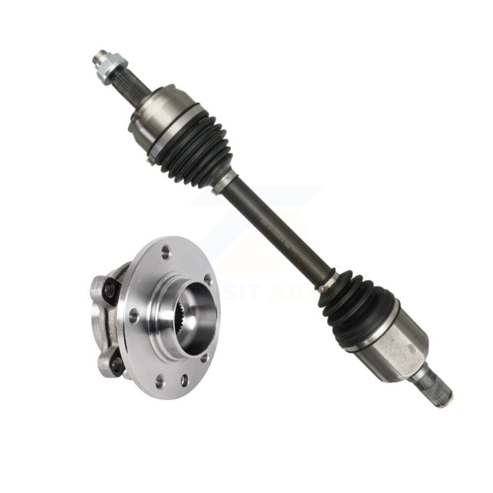 Kugel Front Left (Driver Side) CV Axle Drive Shaft And Complete Wheel Hub Bearing Assembly Kit For Jeep Compass Renegade KN7-101371