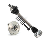 Kugel Front Left (Driver Side) CV Axle Drive Shaft And Complete Wheel Hub Bearing Assembly Kit For Volkswagen Golf Rabbit 3 Bolt Mounting Flange KN7-101376