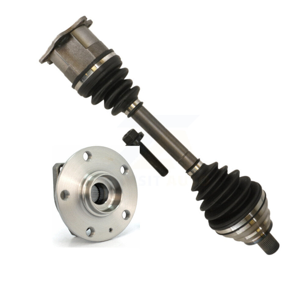 Kugel Front Left (Driver Side) CV Axle Shaft And Bearing Kit For 2010-2014 Volkswagen Golf Wagon Hatchback with 2.0L DIESEL engine Automatic Dual Clutch transmission 3 Bolt Mounting Flange KN7-101377