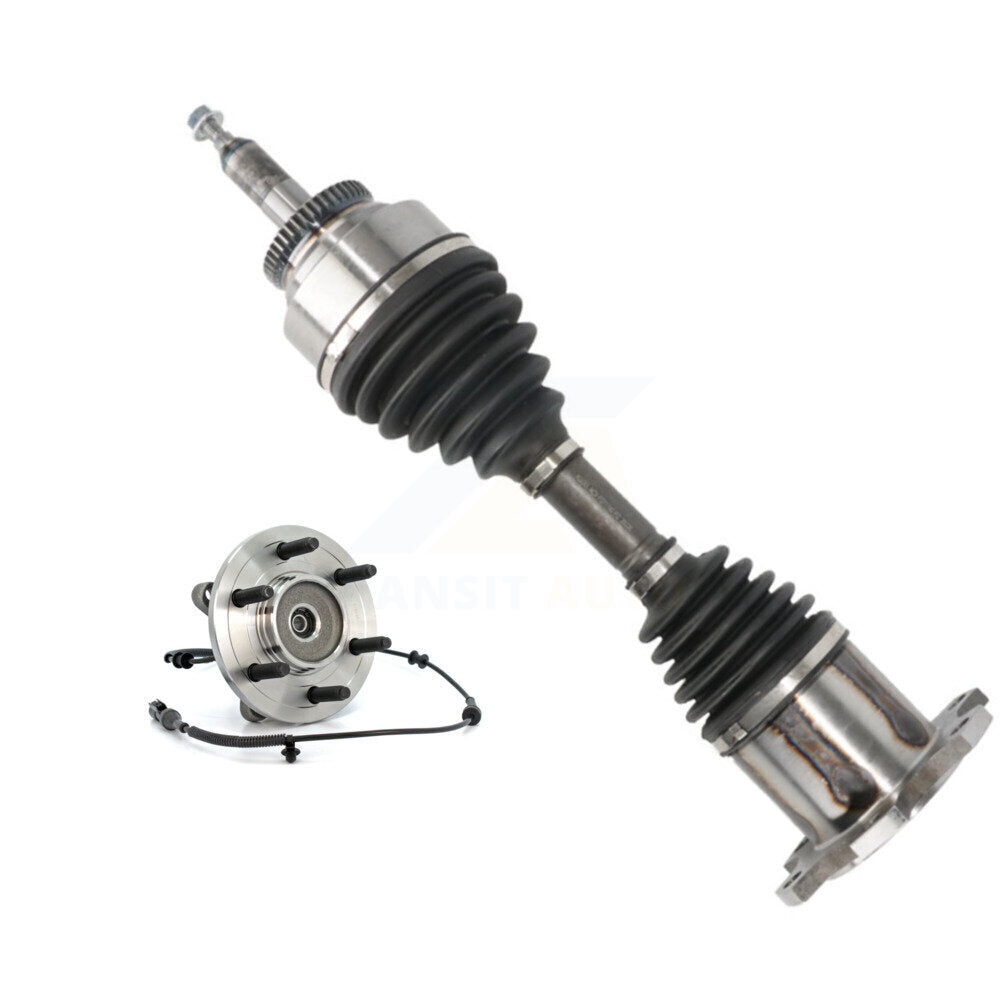 Kugel Front Left (Driver Side) CV Axle Drive Shaft And Complete Wheel Hub Bearing Assembly Kit For 2005 Ford F-150 4WD With 6 Lug Wheels To 11 28 04 KN7-101382