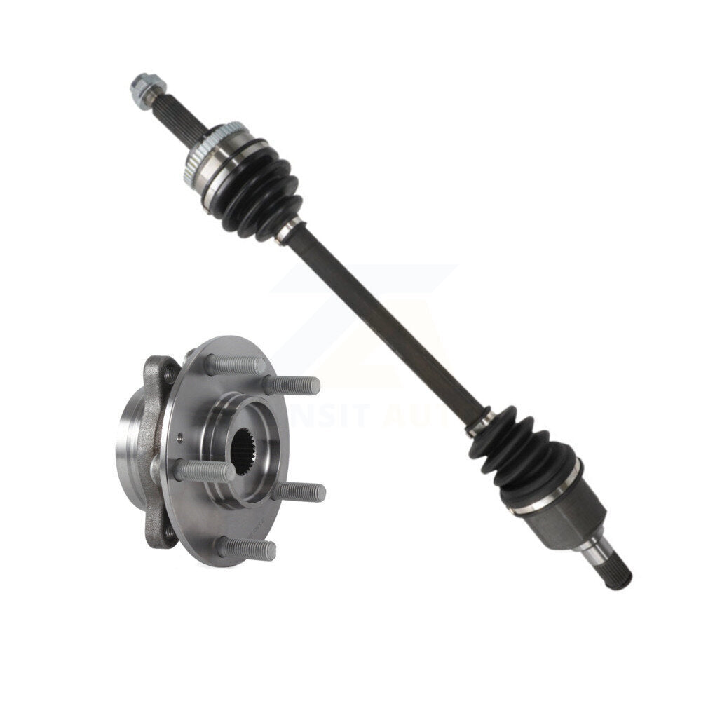 Kugel Front Left (Driver Side) CV Axle Drive Shaft And Complete Wheel Hub Bearing Assembly Kit For 2017 Hyundai Elantra GT 2.0L with Manual transmission KN7-101388