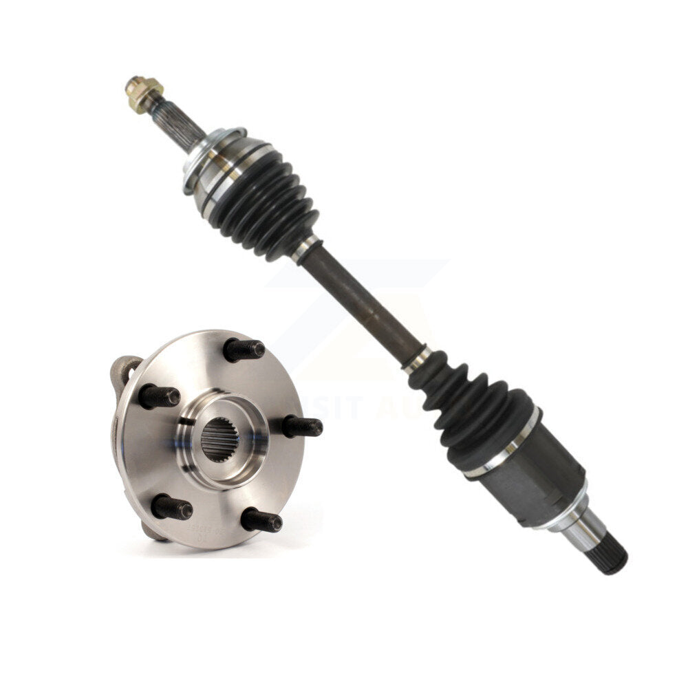 Kugel Front Left (Driver Side) CV Axle Drive Shaft And Complete Wheel Hub Bearing Assembly Kit For 2012-2018 Toyota Prius V VIN EU (7th & 8th Digit) KN7-101393