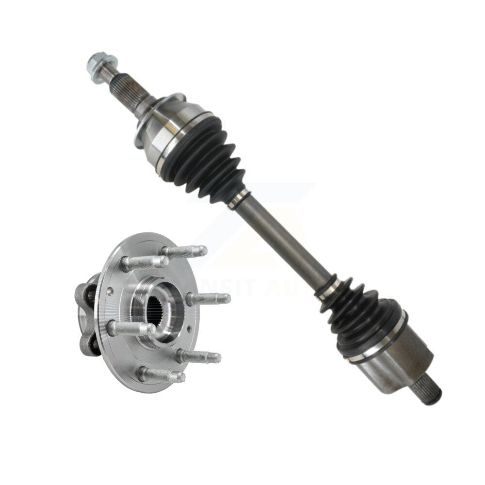 Kugel Front Left (Driver Side) CV Axle Drive Shaft And Complete Wheel Hub Bearing Assembly Kit For Chevrolet GMC Silverado 1500 Sierra Cadillac Escalade Suburban Tahoe Yukon XL ESV KN7-101398