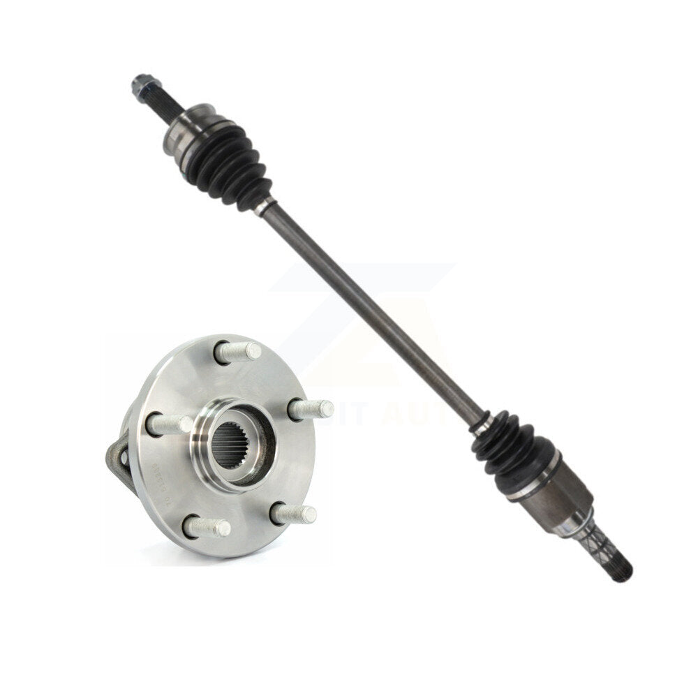 Kugel Front Left (Driver Side) CV Axle Drive Shaft And Complete Wheel Hub Bearing Assembly Kit For 2008-2014 Subaru Tribeca KN7-101400