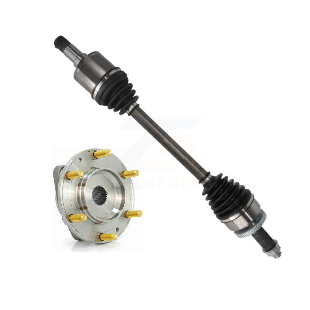 Kugel Front Left (Driver Side) CV Axle Drive Shaft And Complete Wheel Hub Bearing Assembly Kit For Kia Sedona Hyundai Entourage FWD with 3.8L KN7-101409