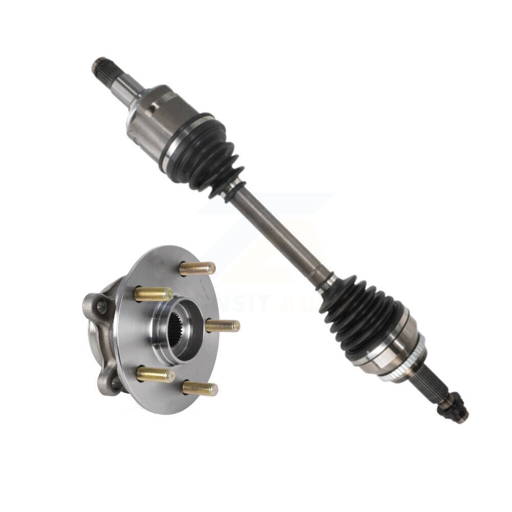 Kugel Front Left (Driver Side) CV Axle Drive Shaft And Complete Wheel Hub Bearing Assembly Kit For Lexus RX450h RX450hL KN7-101413