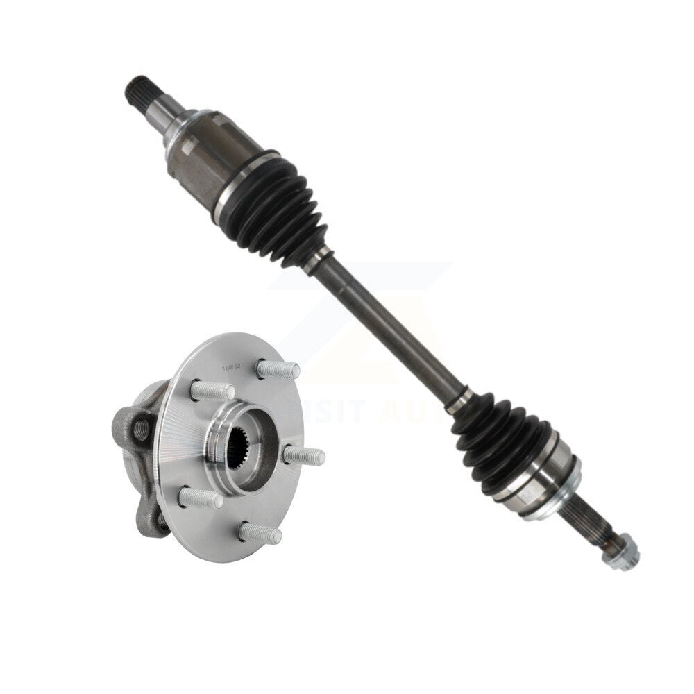 Kugel Front Left (Driver Side) CV Axle Drive Shaft And Complete Wheel Hub Bearing Assembly Kit For 2018-2022 Toyota C-HR FWD with 2.0L Automatic CVT transmission KN7-101414