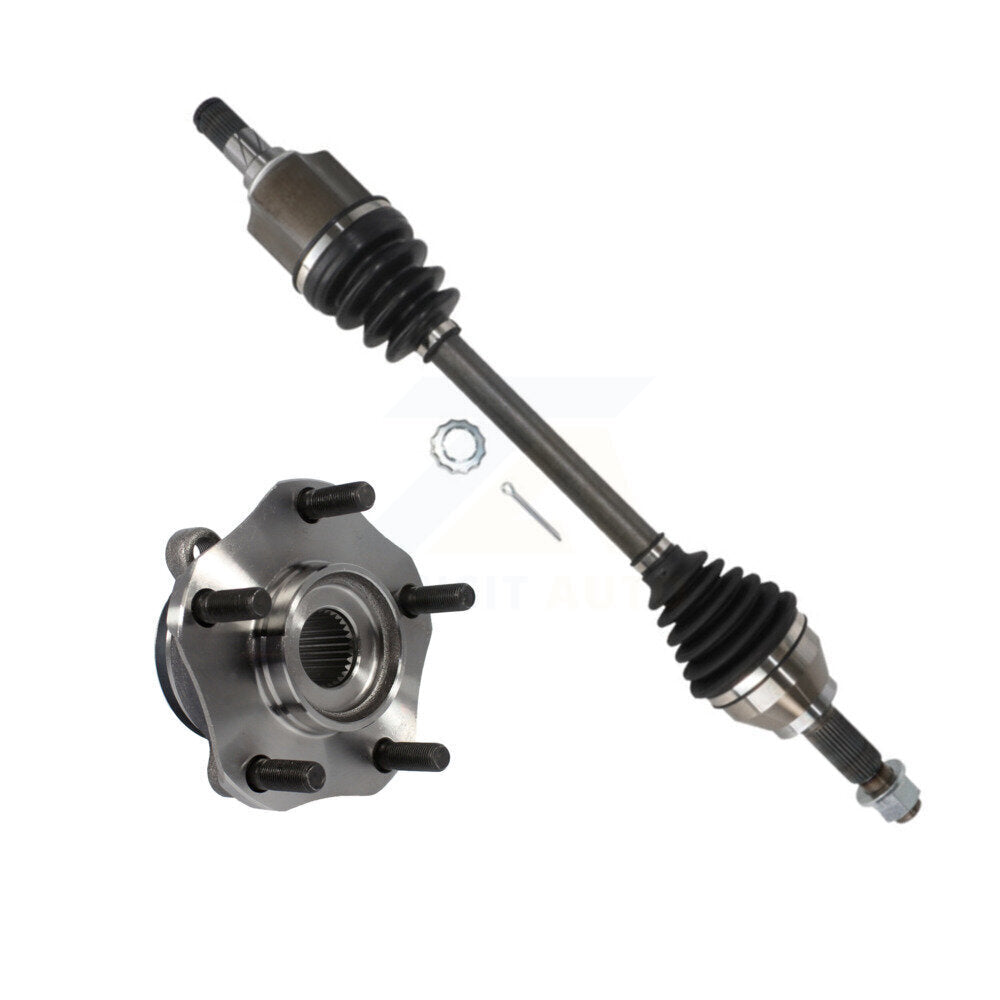 Kugel Front Left (Driver Side) CV Axle Drive Shaft And Complete Wheel Hub Bearing Assembly Kit For Nissan NV200 Chevrolet City Express KN7-101416