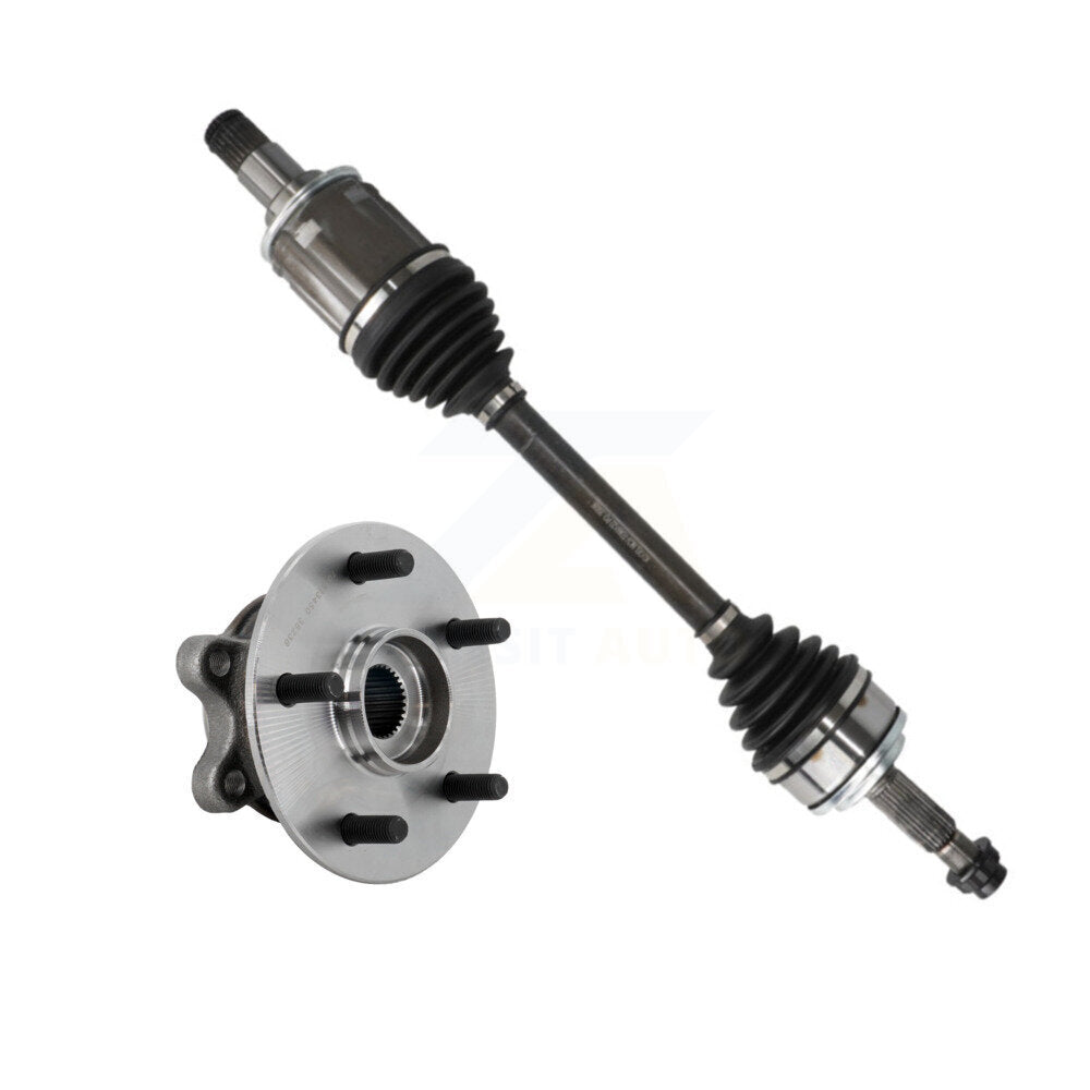 Kugel Front Left (Driver Side) CV Axle Drive Shaft And Complete Wheel Hub Bearing Assembly Kit For Toyota RAV4 Avalon KN7-101420