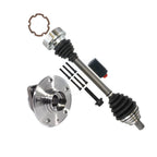 Kugel Front Left (Driver Side) CV Axle Drive Shaft And Complete Wheel Hub Bearing Assembly Kit For Volkswagen Golf Jetta SportWagen Alltrack KN7-101428