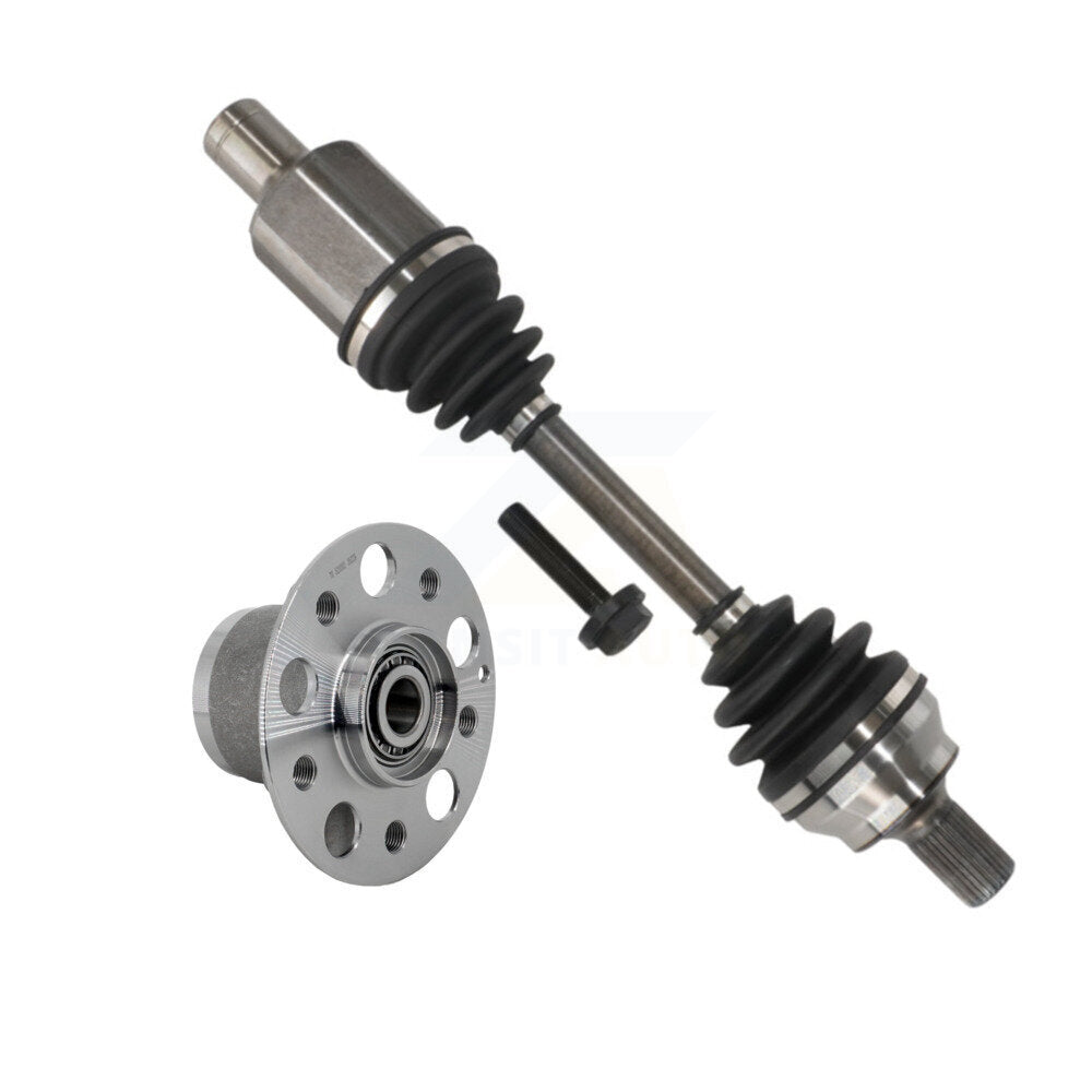 Kugel Front Left (Driver Side) CV Axle Drive Shaft And Complete Wheel Hub Bearing Assembly Kit For Mercedes-Benz C300 C350 C250 E350 KN7-101430