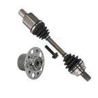 Kugel Front Left (Driver Side) CV Axle Drive Shaft And Complete Wheel Hub Bearing Assembly Kit For 2015-2016 Mercedes-Benz E400 Coupe with RWD 207 Type KN7-101431