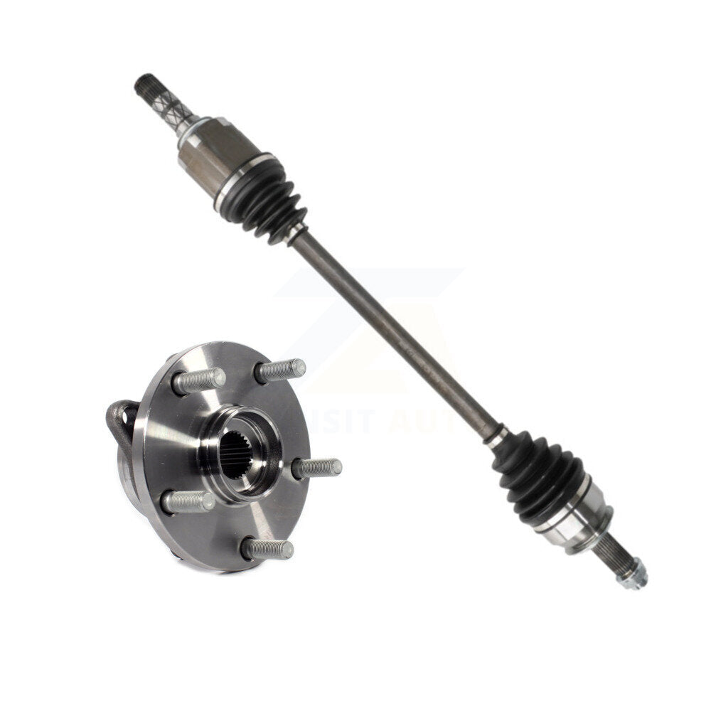 Kugel Front Left (Driver Side) CV Axle Drive Shaft And Complete Wheel Hub Bearing Assembly Kit For Subaru WRX STI KN7-101435