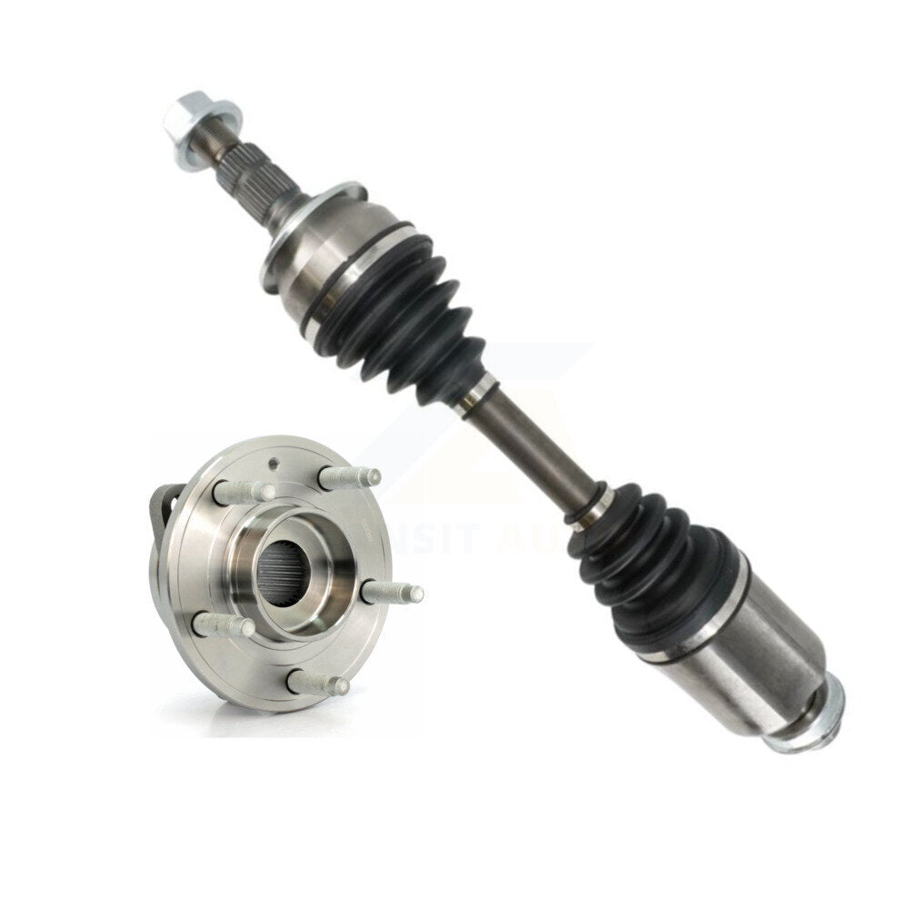 Kugel Front Left (Driver Side) CV Axle Drive Shaft And Complete Wheel Hub Bearing Assembly Kit For 2011-2015 Chevrolet Volt Primary Design KN7-101437