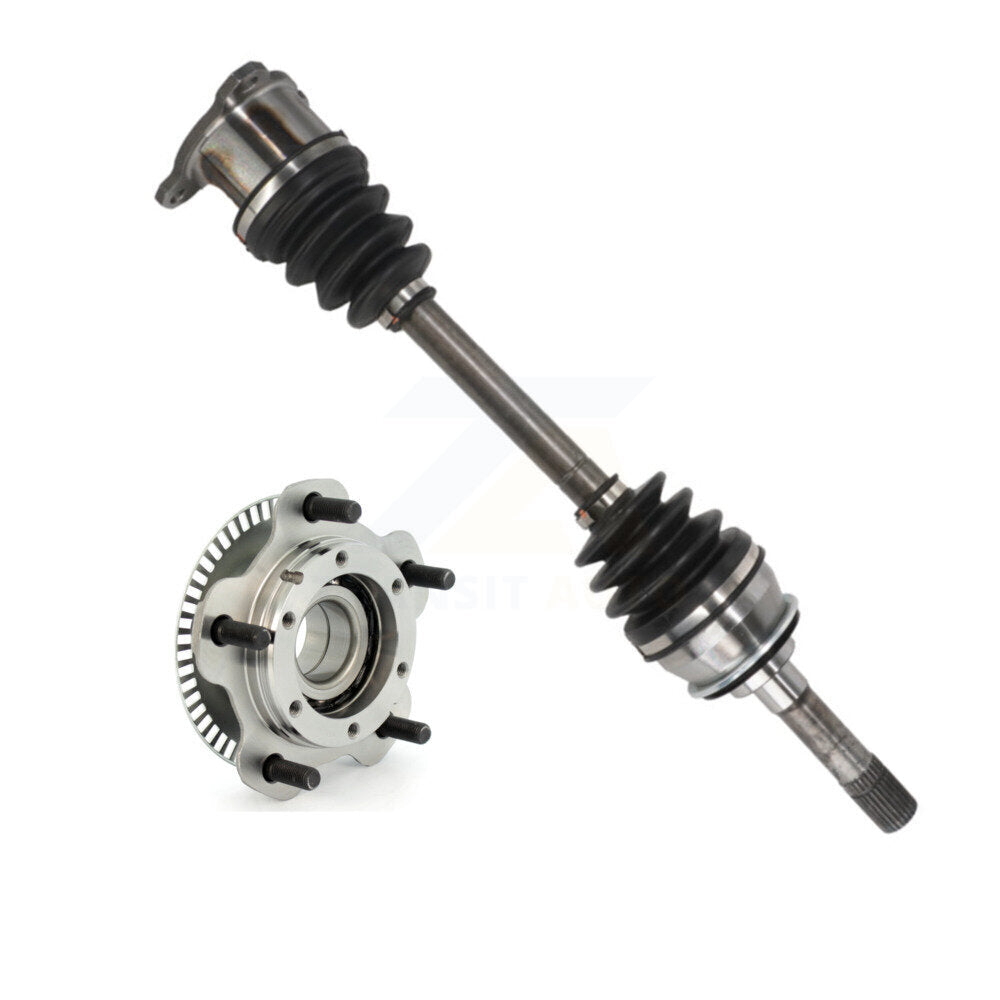 Kugel Front Left (Driver Side) CV Axle Drive Shaft And Complete Wheel Hub Bearing Assembly Kit For Chevrolet Tracker Suzuki Grand Vitara XL-7 4WD KN7-101438