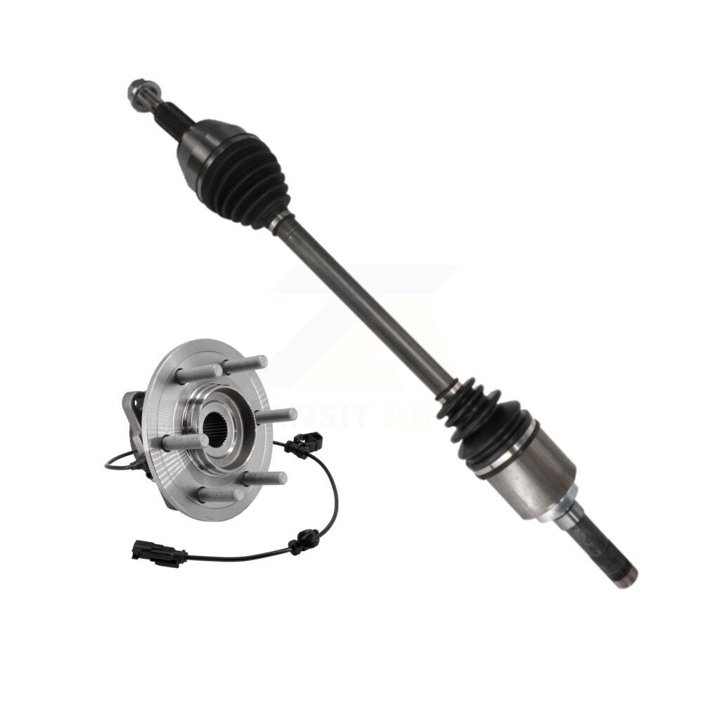Kugel Rear Left (Driver Side) CV Axle Drive Shaft And Complete Wheel Hub Bearing Assembly Kit For Ford Expedition Lincoln Navigator W/ 9.75" Ring Gear RWD/4WD KN7-101443