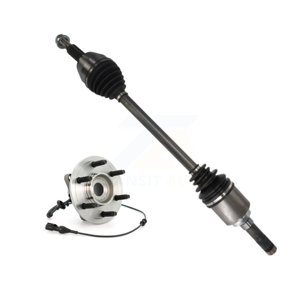 Kugel Rear Left (Driver Side) CV Axle Drive Shaft And Complete Wheel Hub Bearing Assembly Kit For 2003-2006 Ford Expedition Lincoln Navigator 9.75 In. Ring Gear KN7-101444
