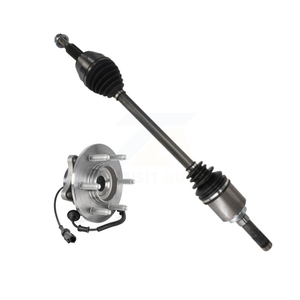 Kugel Rear Left (Driver Side) CV Axle Drive Shaft And Complete Wheel Hub Bearing Assembly Kit For Ford Expedition Lincoln Navigator KN7-101445