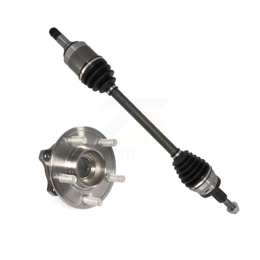 Kugel Rear Left (Driver Side) CV Axle Drive Shaft And Complete Wheel Hub Bearing Assembly Kit For Dodge Charger Challenger Chrysler 300 RWD with 3.6L Automatic transmission KN7-101446