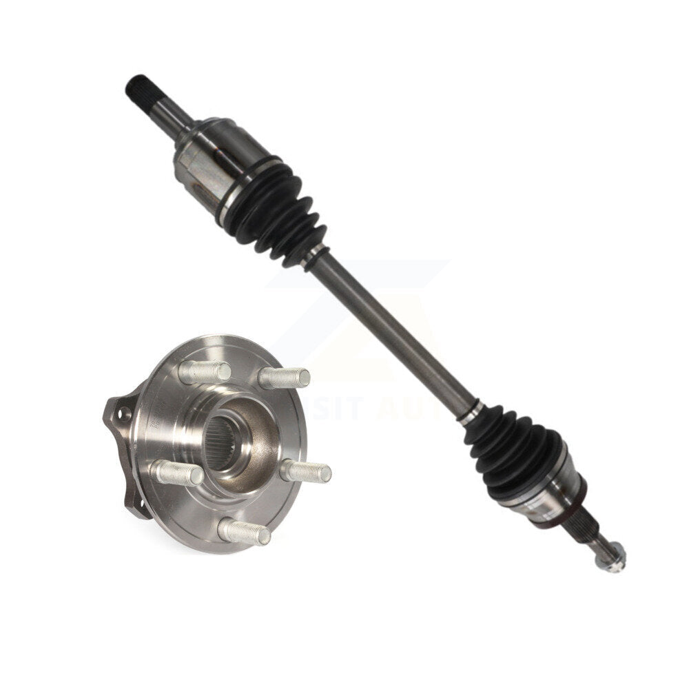 Kugel Rear Left (Driver Side) CV Axle Drive Shaft And Complete Wheel Hub Bearing Assembly Kit For Dodge Charger Chrysler 300 KN7-101447