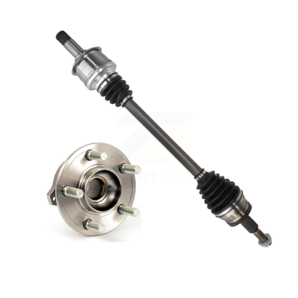Kugel Rear Left (Driver Side) CV Axle Drive Shaft And Complete Wheel Hub Bearing Assembly Kit For Dodge Chrysler 300 Charger Challenger KN7-101451