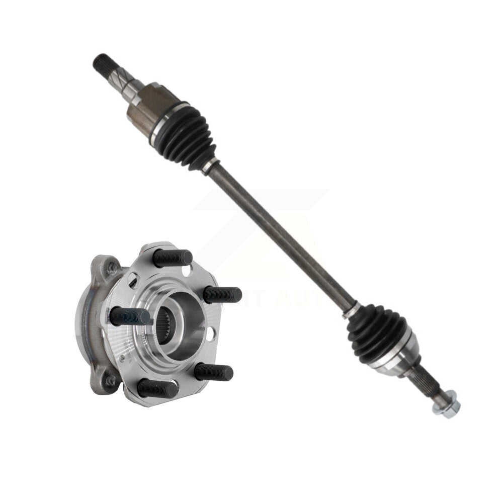 Kugel Rear Left (Driver Side) CV Axle Drive Shaft And Complete Wheel Hub Bearing Assembly Kit For 2017-2023 Tesla 3 Sedan with BATTERY EV (EV BEV) engine With 142mm Flange KN7-101455