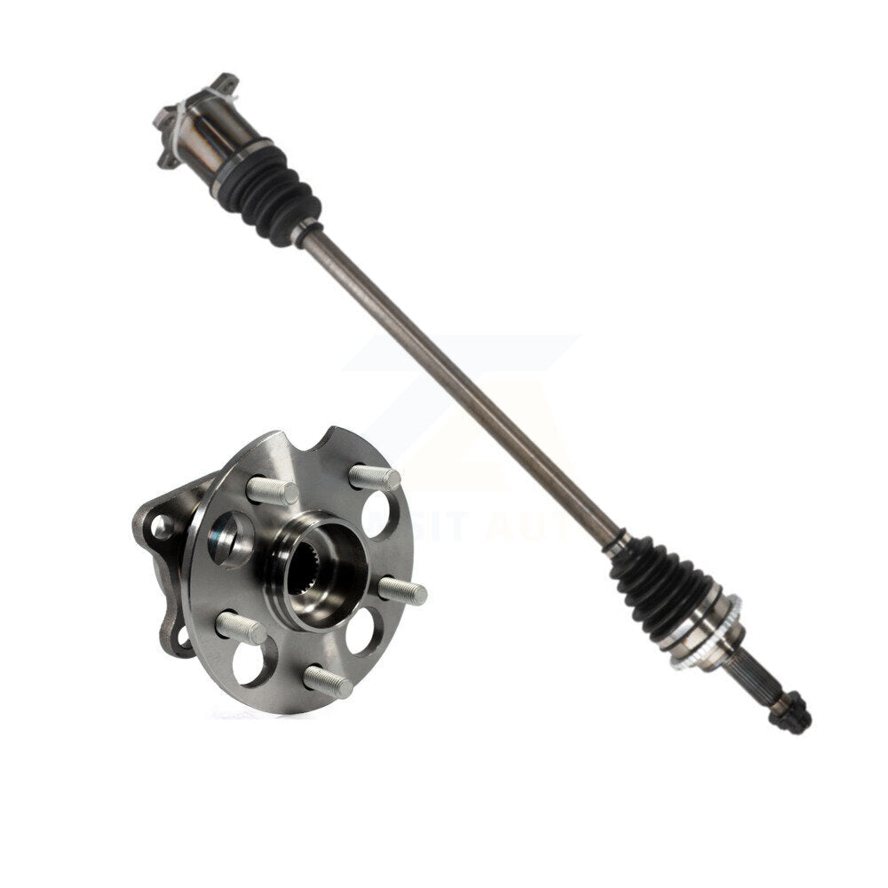 Kugel Rear Left (Driver Side) CV Axle Drive Shaft And Complete Wheel Hub Bearing Assembly Kit For 2011-2020 Toyota Sienna AWD with Automatic transmission KN7-101456